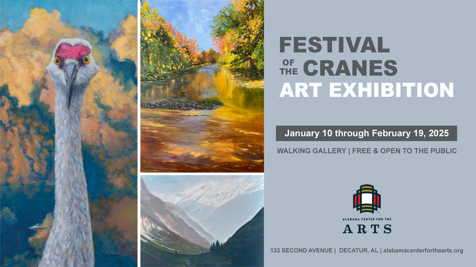 2025 Festival of the Cranes Exhibit to Open January 10 at Alabama